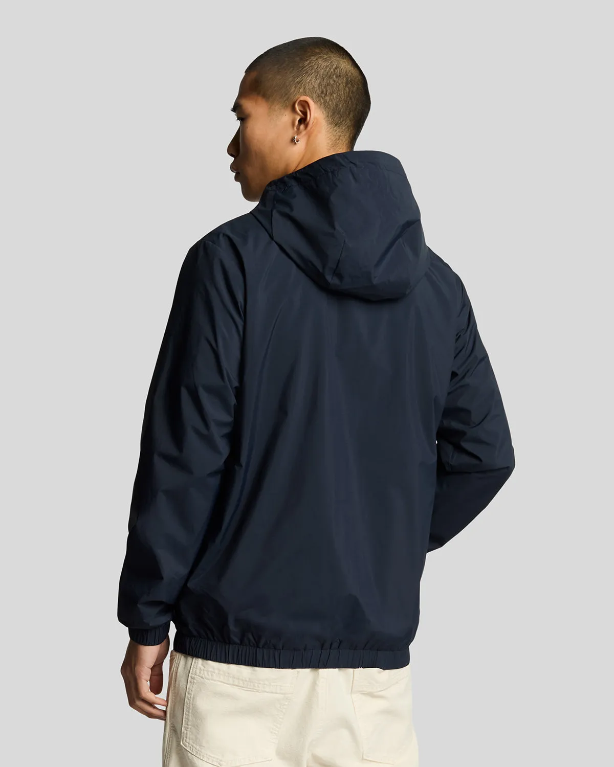 Tonal Eagle Hooded Bomber Jacket