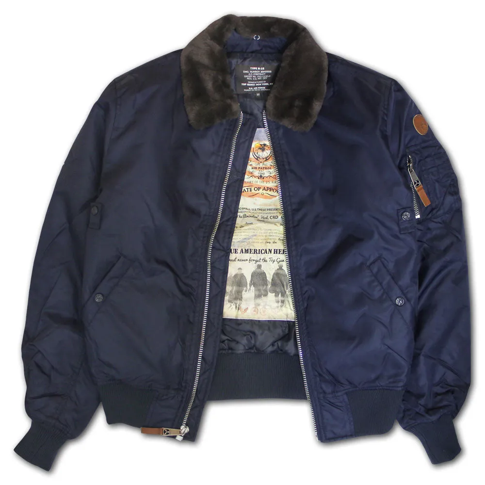 Top Gun B-15 Men's Heavy Duty Vintage Flight Bomber Jacket