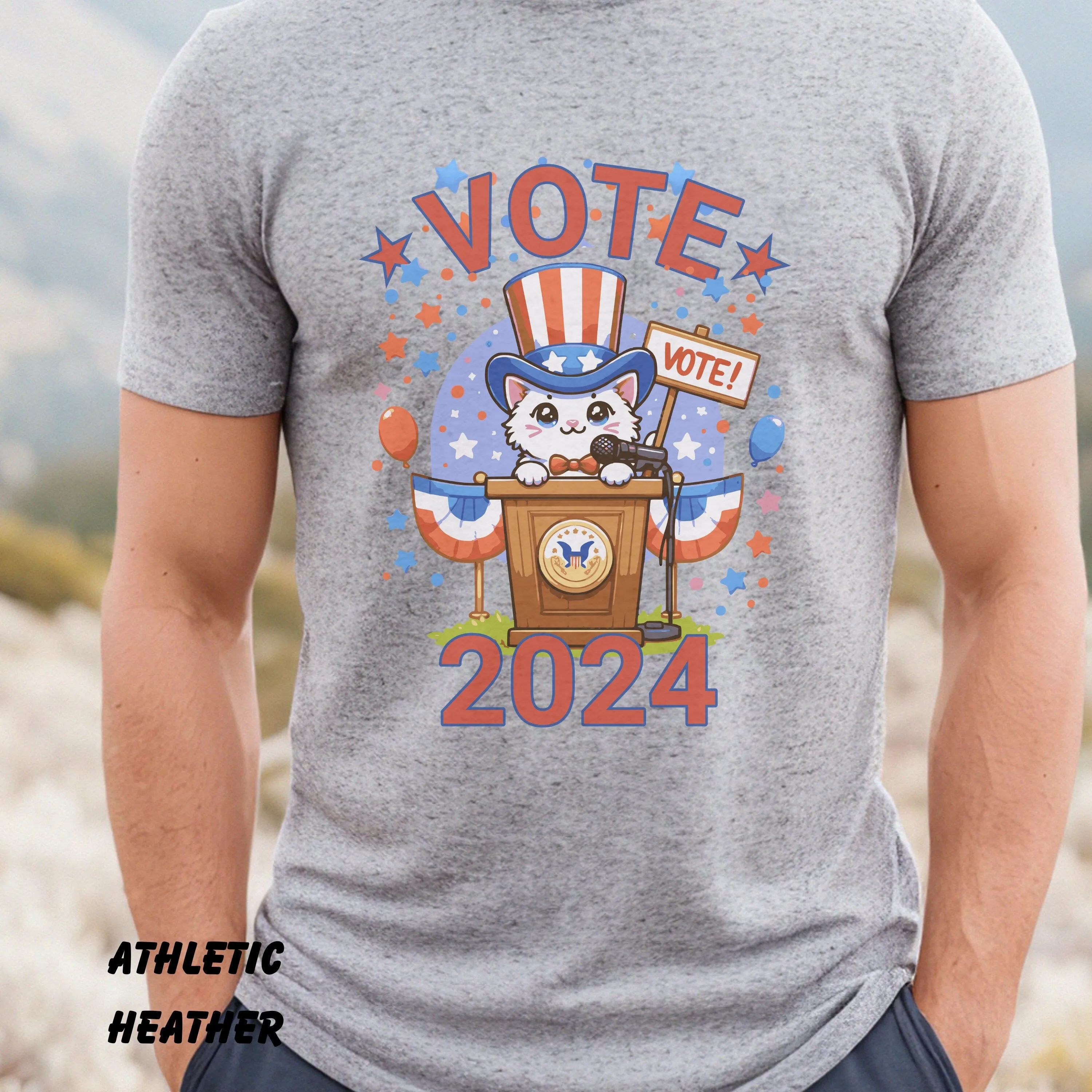 Vote Cat For President, 2024 Election Shirt, Funny Election Shirt, Political Shirt, Cat Lover Shirt, Cat Gift< Cat Lady