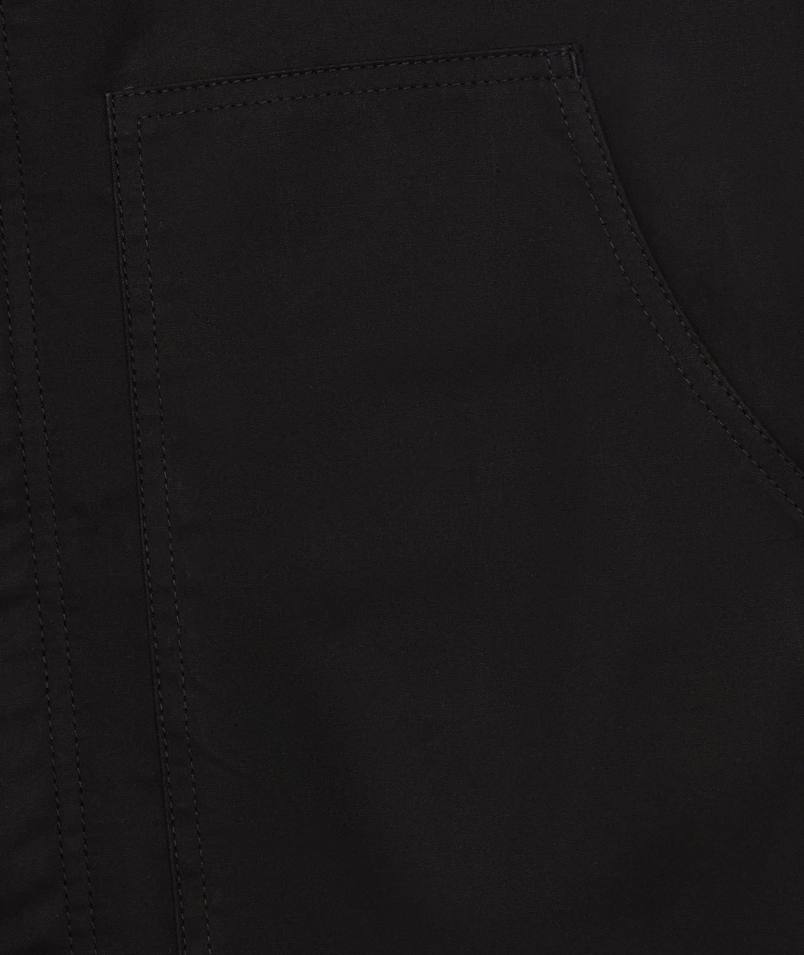 Waxed Cotton Worker Jacket - Black