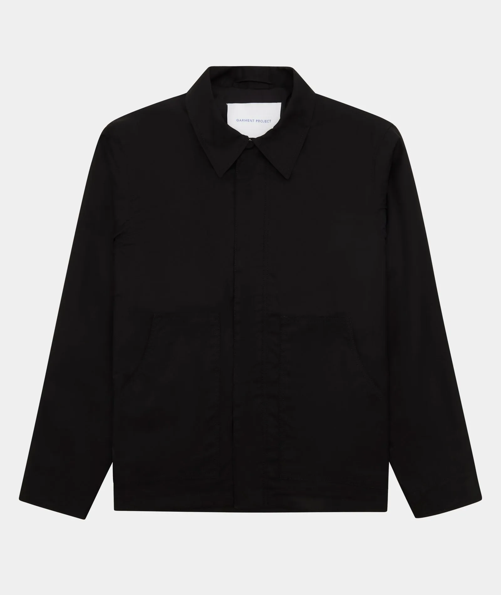 Waxed Cotton Worker Jacket - Black