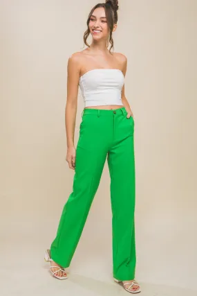 Women's High Waist Straight Pants