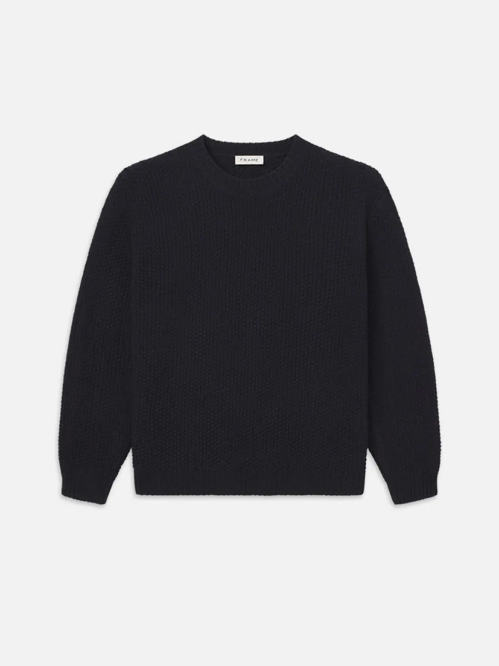 Wool Cashmere Textured Sweater  -- Dark Navy