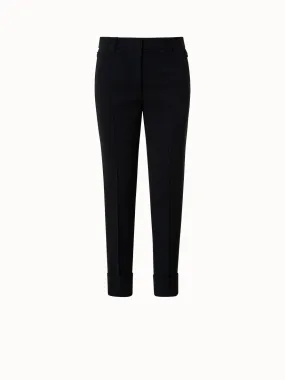 Wool Double-Face Cropped Pants